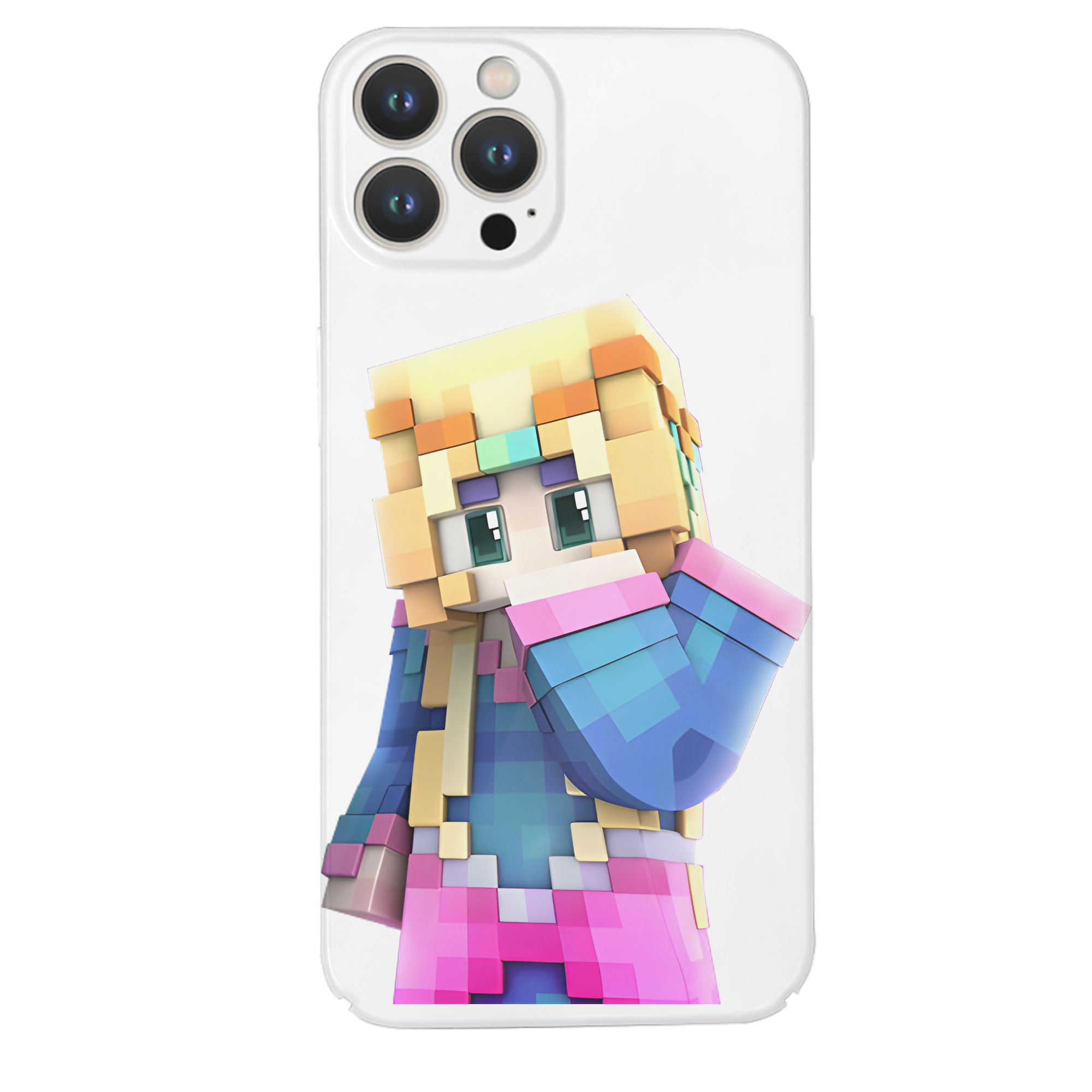 （画像用） マインクラフト ブロックの世界 Minecraft MC Block world 【iPhone 14シリーズ対応】ハードケース